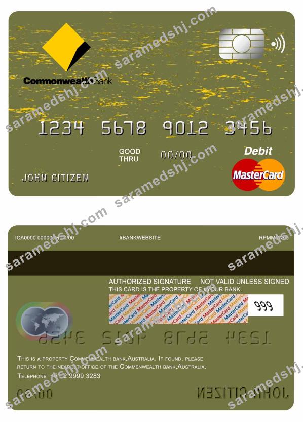 Australia Commonwealth bank mastercard
